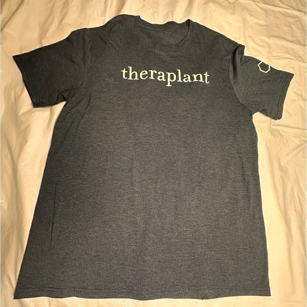 Theraplant Blue Soft Spun Short Sleeve T-shirt size Medium.